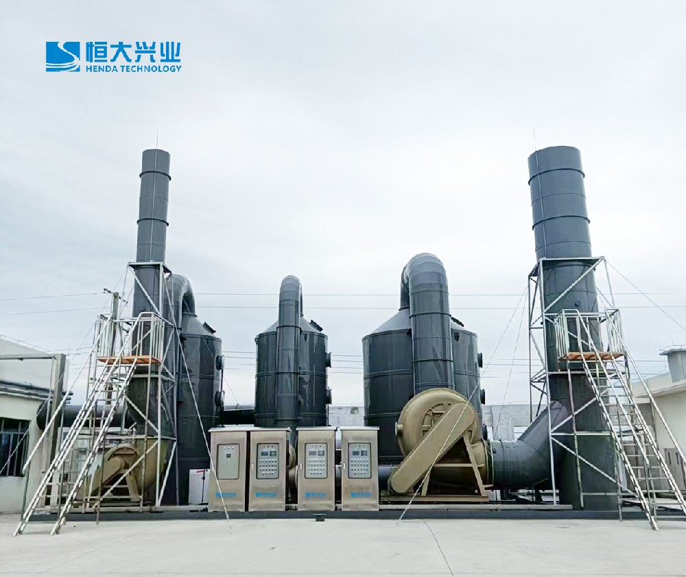 廣東省某上市集團(tuán)70000風(fēng)量酸堿、有機(jī)廢氣處理工程案例